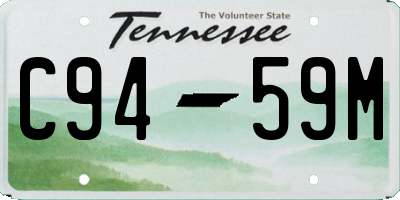 TN license plate C9459M