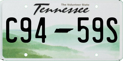 TN license plate C9459S