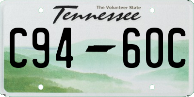 TN license plate C9460C