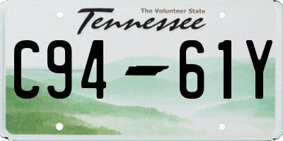TN license plate C9461Y