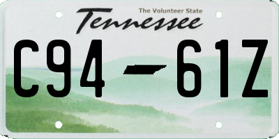 TN license plate C9461Z