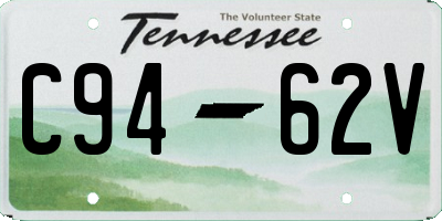 TN license plate C9462V