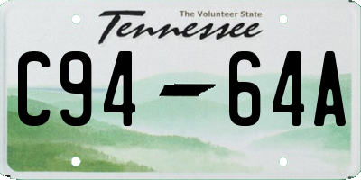 TN license plate C9464A