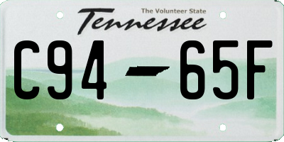 TN license plate C9465F