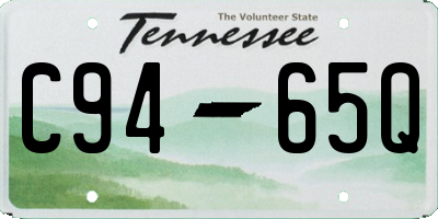 TN license plate C9465Q