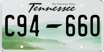 TN license plate C9466O