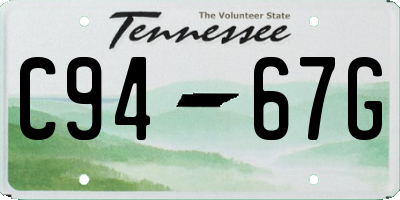 TN license plate C9467G