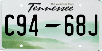 TN license plate C9468J