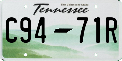 TN license plate C9471R