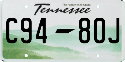 TN license plate C9480J