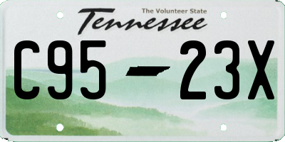 TN license plate C9523X