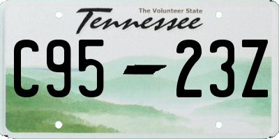 TN license plate C9523Z