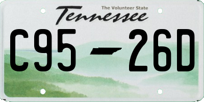TN license plate C9526D