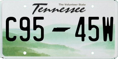 TN license plate C9545W