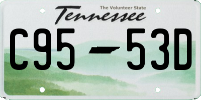 TN license plate C9553D
