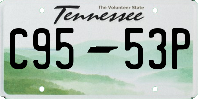 TN license plate C9553P