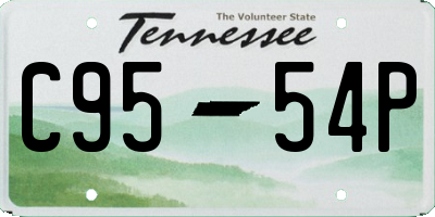 TN license plate C9554P