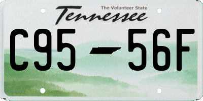 TN license plate C9556F