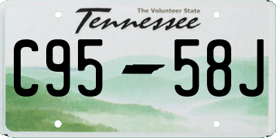 TN license plate C9558J