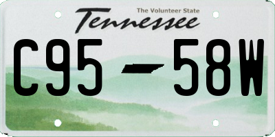 TN license plate C9558W