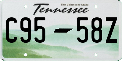 TN license plate C9558Z