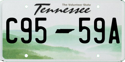TN license plate C9559A