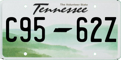 TN license plate C9562Z