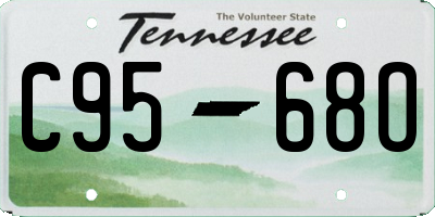 TN license plate C9568O