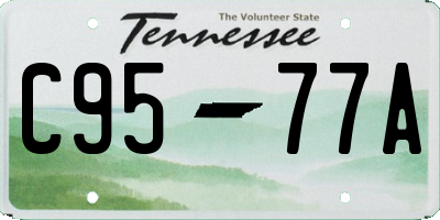 TN license plate C9577A