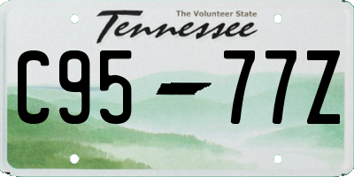 TN license plate C9577Z