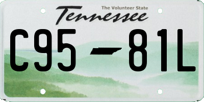 TN license plate C9581L