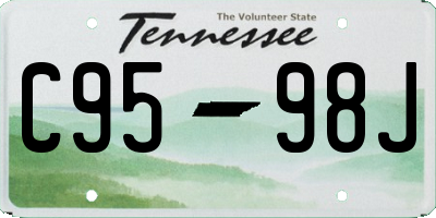 TN license plate C9598J