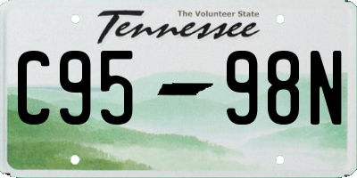 TN license plate C9598N