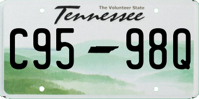 TN license plate C9598Q