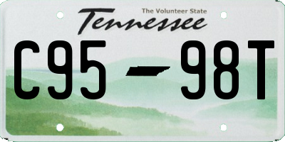 TN license plate C9598T