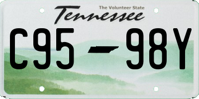 TN license plate C9598Y