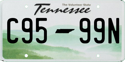 TN license plate C9599N