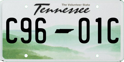 TN license plate C9601C