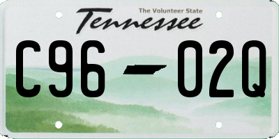 TN license plate C9602Q