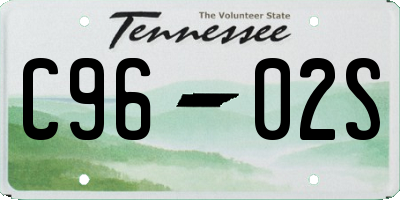 TN license plate C9602S