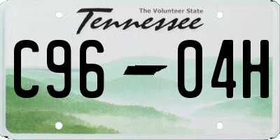 TN license plate C9604H