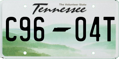 TN license plate C9604T