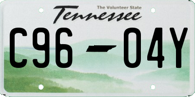 TN license plate C9604Y