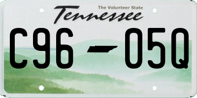 TN license plate C9605Q