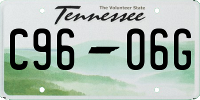 TN license plate C9606G