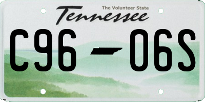 TN license plate C9606S