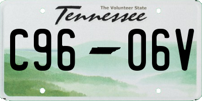 TN license plate C9606V