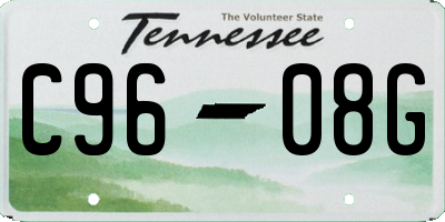 TN license plate C9608G