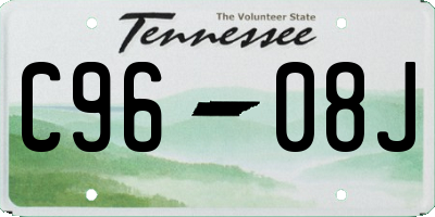 TN license plate C9608J