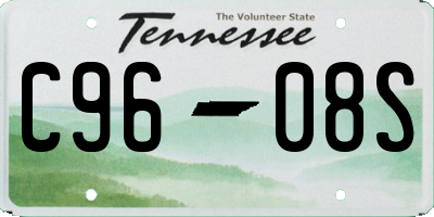 TN license plate C9608S